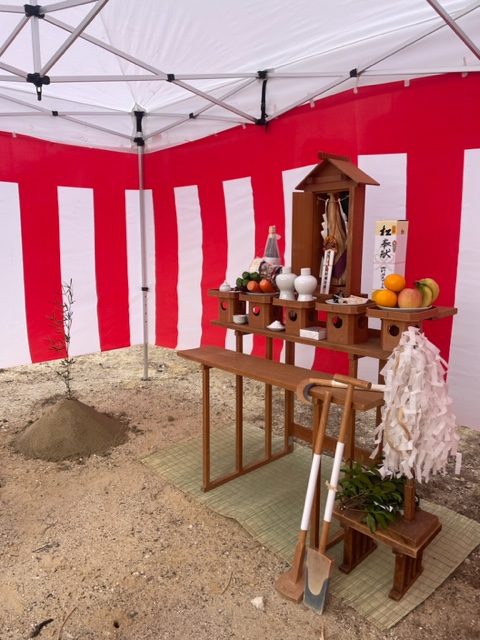 大阪のコートハウス　地鎮祭を行いました