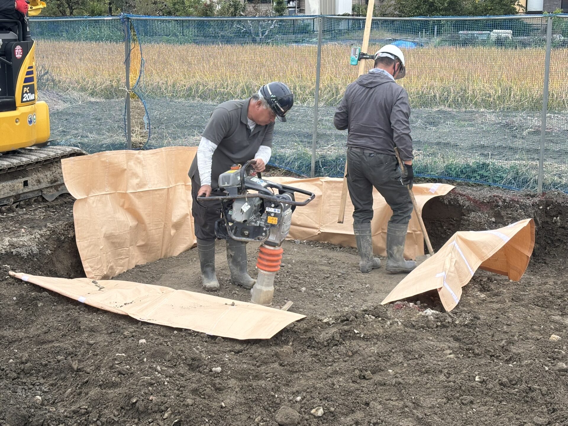 稲沢の住宅　地盤改良工事が始まりました